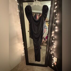 Astr Black Backless Dress